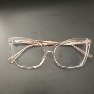 Zeelool Elegant Clear Frame Prescription Filled Glasses With Gold